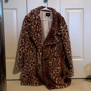 Leopard print coat